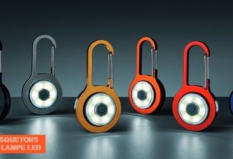 Porte-clé avec lampe de poche Led (mousqueton)