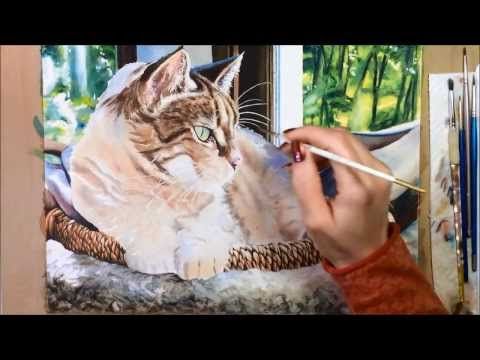 Dessin Et Peinture Video 1124 Peindre Un Chat A L Aquarelle Le Blog De Lapalettedecouleurs Over Blog Com