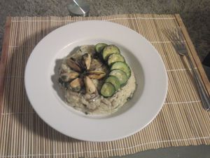 risotto aux moules et champignons 