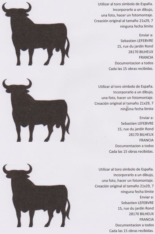 Nouveau projet de Sébastien sur les taureaux....et le symbole de l'Espagne le taureau de Osborne que l'on voit sur le bord des routes en espagne