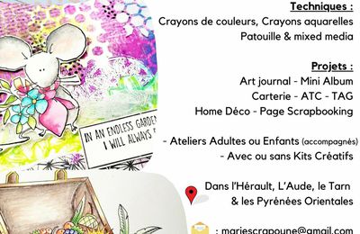 Marie Scrapoune... Animatrice de vos crops et Ateliers Coloriage !