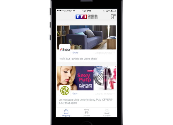 Coupons de réduction digitaux :  lancement de l'application TF1 Conso.
