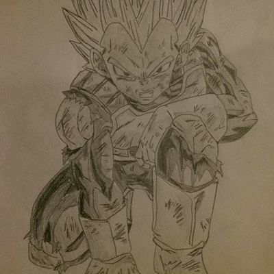 Dessin Végéta #DBZ via @lyagamii