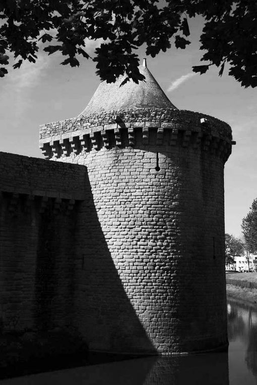 Photos de la ville de Guérande en noir et blanc