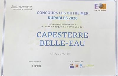 Capesterre Belle Eau Lauréat du concours "Les Outre Mer durables"