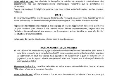 Compte-rendu de la réunion DP du 13 octobre 2016 départements 14-50-61