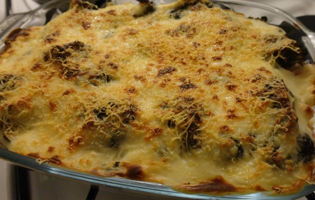 Gratin de blé et brocolis