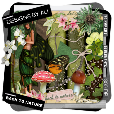 Kit de scrapbooking en téléchargement chez mysticalscraps thème Nature