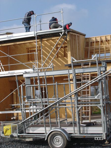 Réunion de chantier n°3 et pose du bac acier en toiture.