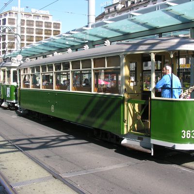 geneve en tramway du début du siècle