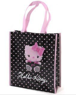 28528 Hello Kitty By Camomilla Sac Femme Magasin de Porté Epaule Noir et Rose Accessoire de Mode Neuf
