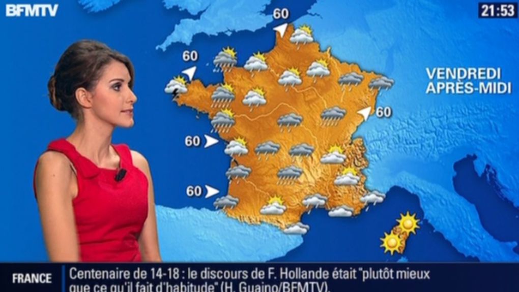 2013 11 07 - 21H55 - FANNY AGOSTINI - BFM TV - LA METEO