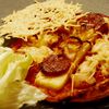 Pizza poulet ananas chorizo