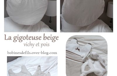 La gigoteuse beige (vichy et pois)