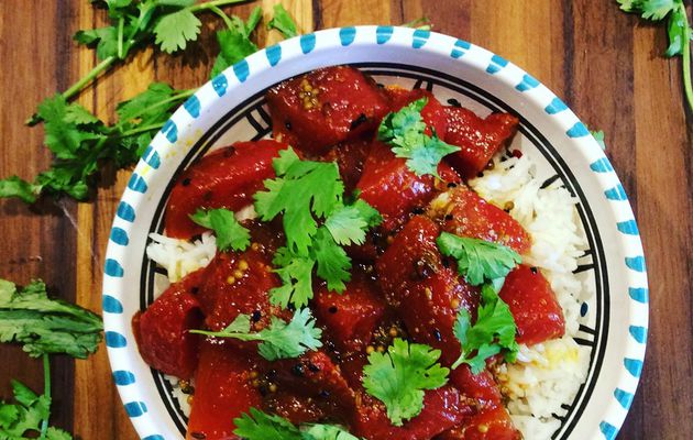 curry de pastèque et son riz basmati