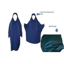 Cape jilbab bleu bleuet 