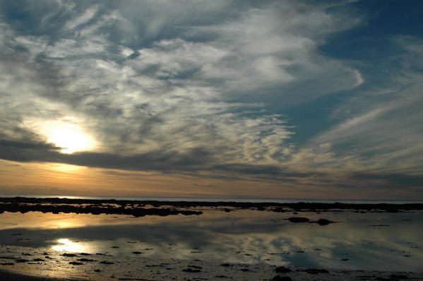 coucher de soleil sur la baie de Cap-Chat