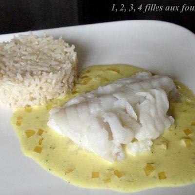 Dos de cabillaud sauce au safran