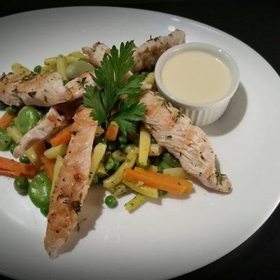 Escalope de dinde mariné à l'huile d'olive et au thym