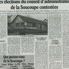 Courrier des Yvelines (4 juin 2008) : Les élections du conseil d'administration de la Soucoupe contestées