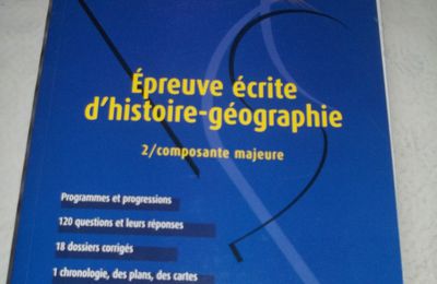  CRPE Epreuve écrite d'histoire-géographie - 3€