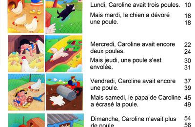 Ateliers de lecture fluence CP, atelier  8 : texte les poules de Caroline