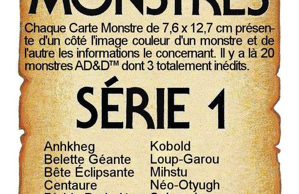 AD&D: le premier set des Monster Cards enfin en français