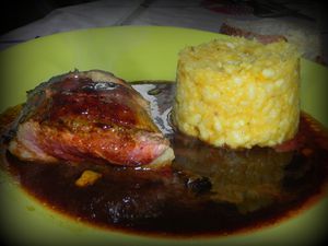 magret de canard au caramel de clémentines /balsamique