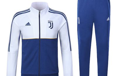 Nouveaux Survetement Foot - Veste Juventus Blanc/Bleu 2017/2018 Homme