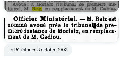 Les personnages communs aux affaires Cadiou et Seznec. Me Joseph Belz.