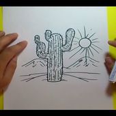 Como dibujar un cactus paso a paso 3 | How to draw a cactus 3