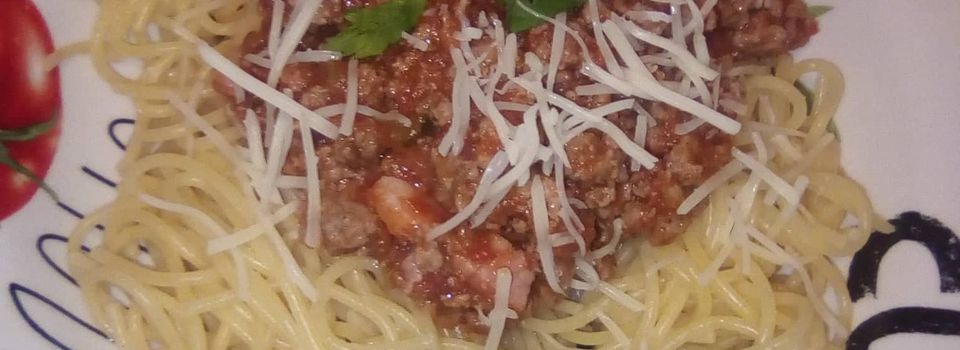 spaghetti bolognaise aux petits légumes