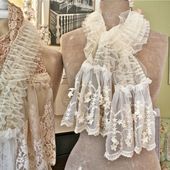 The Polka Dot Closet: Making Shabby Scarves From Vintage Table Runners And Lace