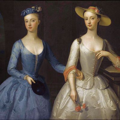 Masques - Carnaval - mardi-gras par les grands peintres  -     Enoch Seemann (1694-1744)   masquerade -   Lady Sophia et Lady Charlotte Fermor