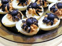 Recettes - Halloween - Sangria - Sanglante - Oeufs - Craquelé - Araignée - Mousse - Chocolat - Pierre - Tombale