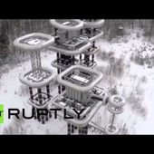 Russia: EXCLUSIVE - Drone captures Tesla Tower - the Soviet era "lightning machine"