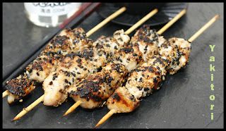 Yakitori Poulet au sésame grillé sauce, teriyaki