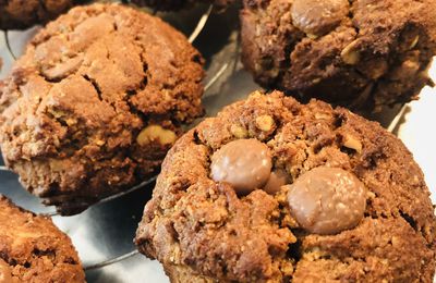 Cookies cacahouètes noix chocolat au lait 