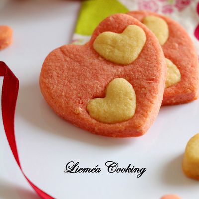 Cœurs sablés aux biscuits roses de Reims