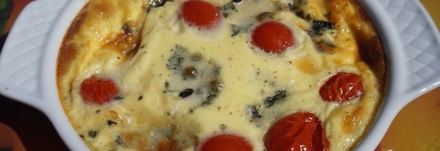 Clafoutis de tomates cerises
