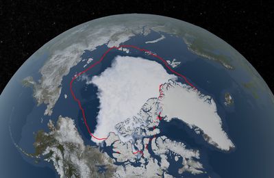 Meereisausdehnung in der Arktis fiel auf diesjähriges Minimum