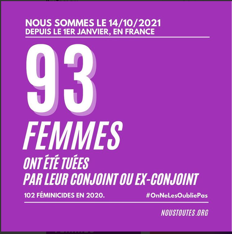 108 EMME FEMMES  TUEES PAR  SON CONJOINTS EN 2021 