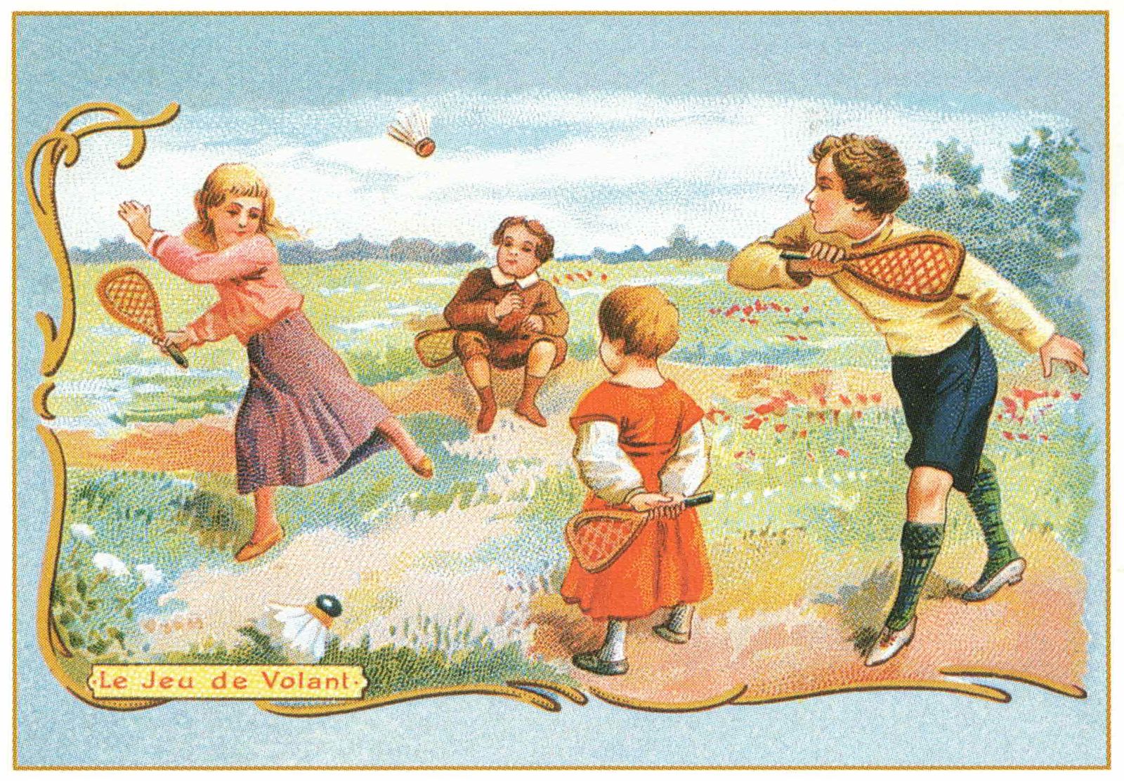 «Le Jeu de Volant», calendrier publicitaire, Begin Boutique (Montbéliard), 2004 – Dim. 11 x 8 cm – Collection Oncle Freddy