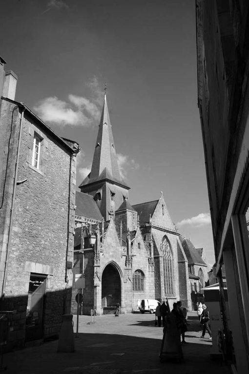 Photos de la ville de Guérande en noir et blanc