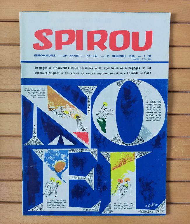 &quot;illustrations calendrier 1961&quot; Spirou 1183 - 1960