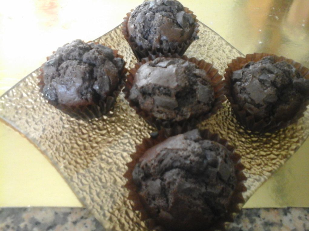 MUFFINS chocolatés aux pépites de chocolat 