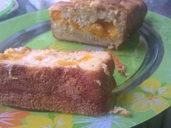 Cake aux abricots et noix de coco