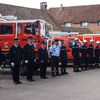 Acquigny, le 14 juillet 2011 : revue des sapeurs-pompiers