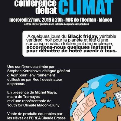 Une conférence-débat sur le climat. 
