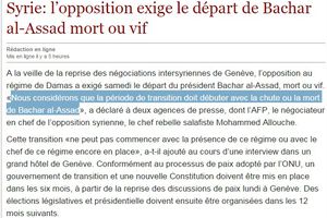 Assad va partir (mais prévoir un délai svp..)